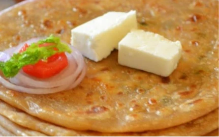 TAWA ALOO ONION PARANTHA + BUTTER